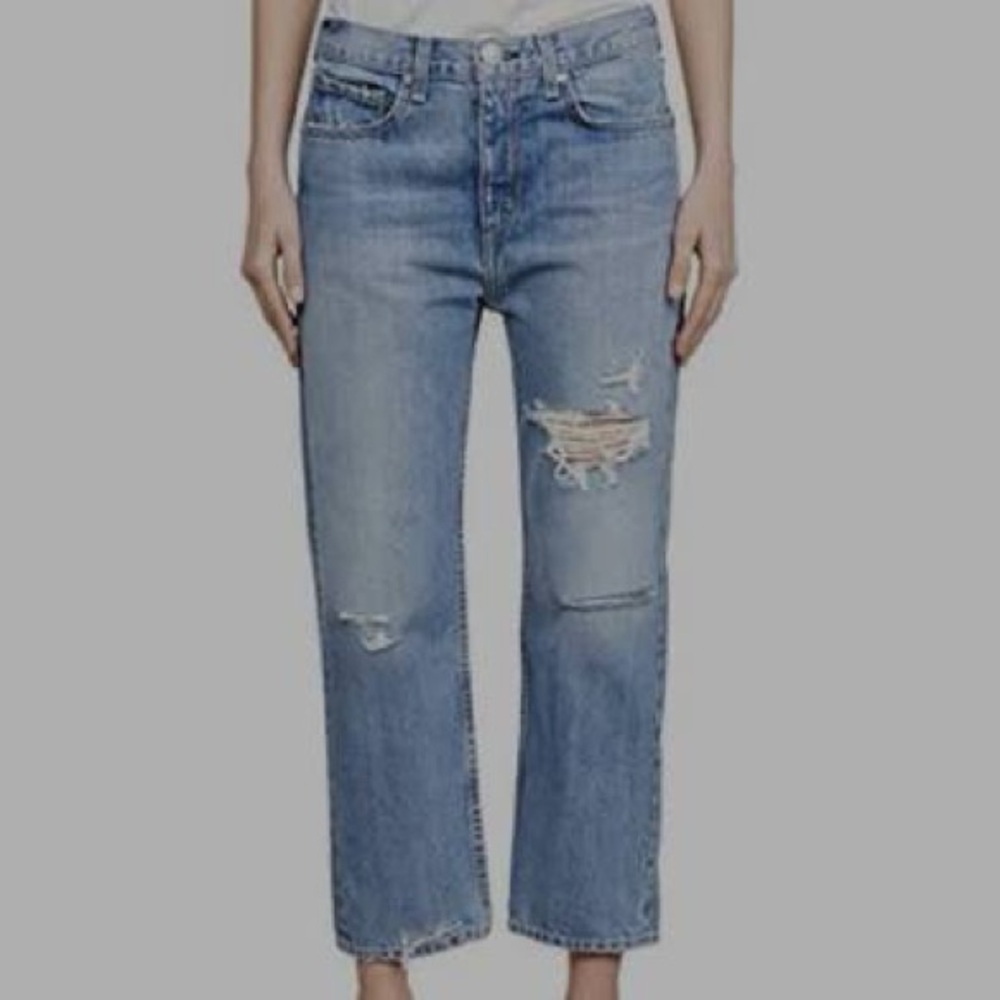 RAG &‎ BONE Boyfriend Jeans In Hel With Holes women Size 27